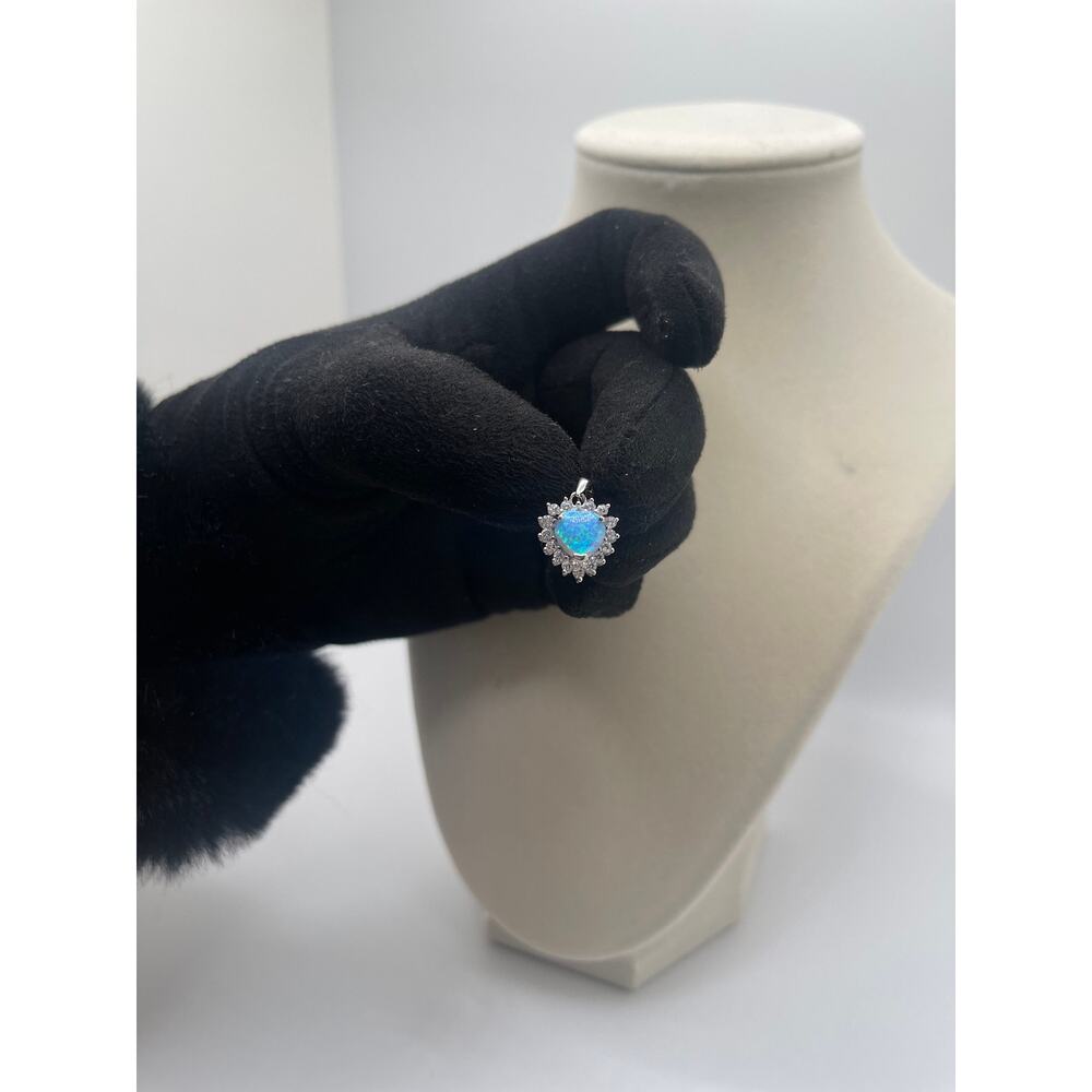 Brand New Opal Heart Pendant